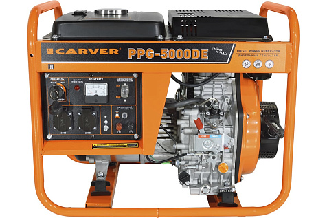 Генератор дизельный CARVER PPG-5000DE