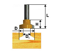 Фреза пазовая конструкционная Т-обр.ф50.8мм хв.12мм ЭНКОР