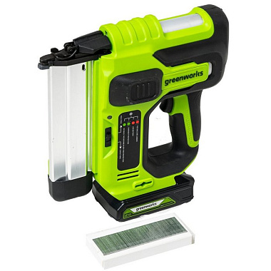Нейлер аккумуляторный GREENWORKS GD24BN 1x2Ah 3400707CUA