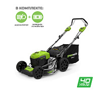 Газонокосилка самоходная аккумуляторная GREENWORKS GD40LM46SPK4 1х4Ah 2506807UB