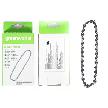 Цепь для пилы 2008707 6"(1/4"P-1,1-) GREENWORKS 2953607