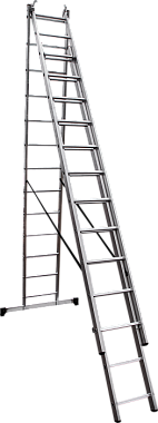 Лестница-стремянка 3-секционная алюминиевая Новая Высота NV1230 3х13