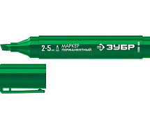 Маркер перманентный 2-5мм клиновидный зеленый ЗУБР МП-300К 06323-4