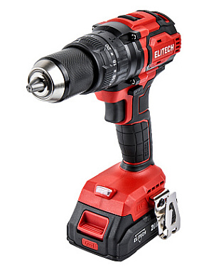 Дрель-шуруповерт ударная аккумуляторная ELITECH ДА 20УБЛ2 2х2Ah