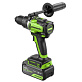 Дрель-шуруповерт ударная аккумуляторная GREENWORKS GD24DD140 2х4Ah 3707607CUD