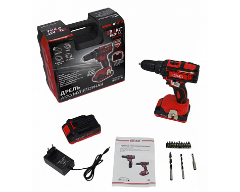 Дрель-шуруповерт аккумуляторная BRAIT BCD18A 2х2Ah