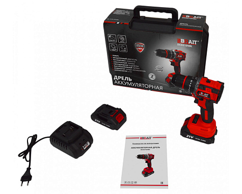 Дрель-шуруповерт ударная аккумуляторная BRAIT DCD21SNBL 2х2Ah