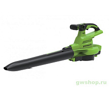 Воздуходув-пылесос аккумуляторный GREENWORKS GD40BVIIK5 1х5Ah 2406907UG
