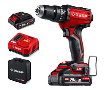 Дрель-шуруповерт ударная аккумуляторная LMS ЗУБР ДБУ-65-22 2х2Ah