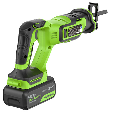 Пила сабельная аккумуляторная GREENWORKS GPT-BLRS-1 1x4Ah 1200607CUB
