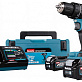 Дрель-шуруповерт ударная аккумуляторная MAKITA HP 002GD201 2х2,5Ah