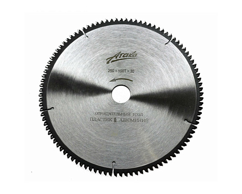 Диск пильный по алюминию 250х100Тх30мм (отрицательный угол) АТАКА 8077870
