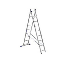 Лестница-стремянка 2-секционная алюминиевая 2х9 АЛЮМЕТ H2 5209