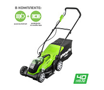 Газонокосилка аккумуляторная GREENWORKS G40LM35K4 1х4Ah 2501907UB