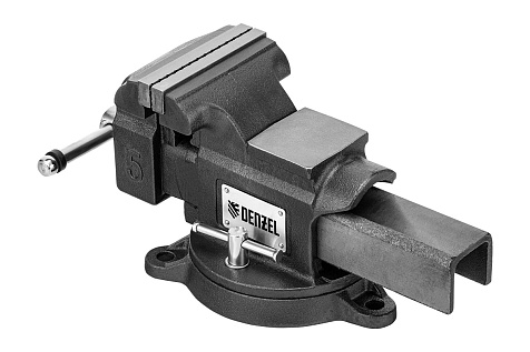 Тиски слесарные 125мм поворотные с наковальней DENZEL BVH-125 18684