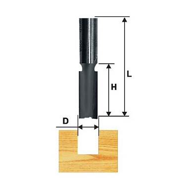 Фреза пазовая прямая по ДСП ф16х51мм хвостовик 12мм ЭНКОР-Эксперт