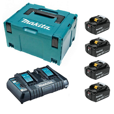 Набор: BL 1850B 18V 5,0Ah Li-ion 4шт + DC 18RD MAKITA MKP3PT184 199591-7