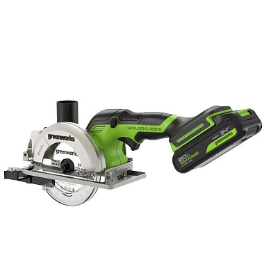 Пила дисковая мини аккумуляторная GREENWORKS G24MCS 1x2Ah 1501207CUA