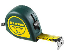 Рулетка 5м х 25мм нейлоновое покрытие магнитный крюк KRAFTOOL Grand 34022-05-25