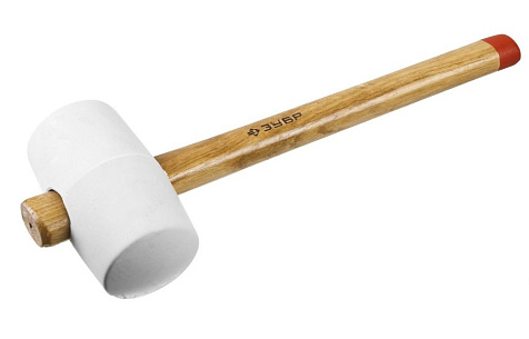 Киянка резиновая белая 900г деревянная ручка ЗУБР