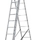 Лестница-стремянка 3-секционная алюминиевая Новая Высота NV1230 3х12