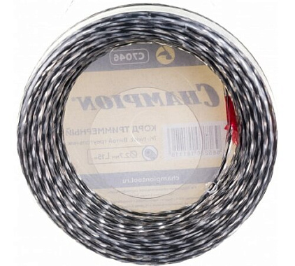 Леска триммерная (треугольник витой) 2,7мм х 15м Tri-twist CHAMPION C7046