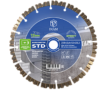 Круг алмазный сегментный по железобетону 350х3,2х12х25,4 DIAM Железобетон STD 000713