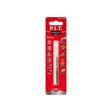 Сверло по металлу самоцентрирующееся 3,2х36х65мм HSS Drua SharkStep PIT AMED16-0003B