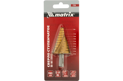 Сверло ступенчатое 9-36мм 10ступеней HSS MATRIX 72358