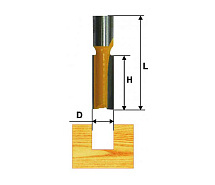 Фреза пазовая прямая ф14х19мм хвостовик 8мм ЭНКОР 