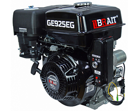 Двигатель бензиновый BRAIT GE925EG (9.0л.с.,вал под шлицы 25мм,электростартер)