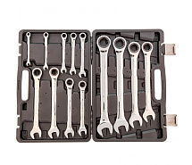 Набор ключей комбинированных трещоточных 8-32мм 13шт кейс MATRIX 14797