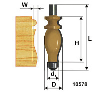 Фреза кромочная фигурная ф25.4х41мм хв.12мм ЭНКОР