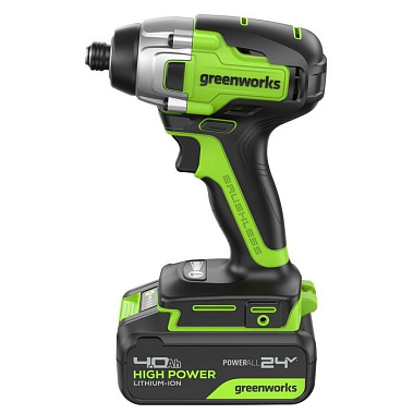 Винтоверт ударный аккумуляторный GREENWORKS GD24ID3 1х4Ah 3802807CUB
