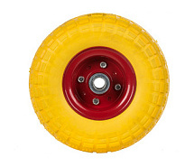 Колесо полиуретановое для складской тележки 4.10/3.50-4 20мм BRAIT W10-350/4PU(20)