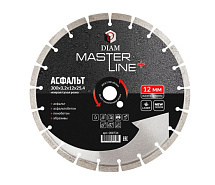 Круг алмазный сегментный по асфальту 300х3,2х12х25,4 DIAM Асфальт Master Line+ 000734