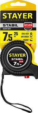 Рулетка 7,5м х 25мм обрезиненная STAYER STABIL 34131-075_z02