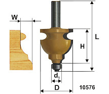 Фреза кромочная фигурная ф44.5х28мм хв.12мм ЭНКОР