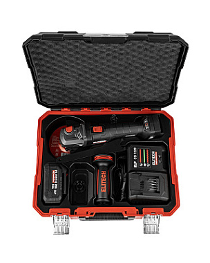 Шлифмашина угловая аккумуляторная ELITECH HD CAG 2012BL 1х4Ah