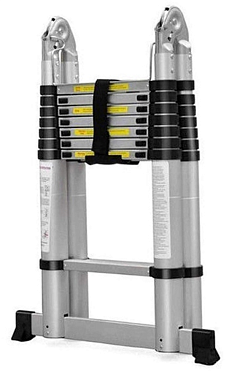 Лестница телескопическая 2х6 1,9/3,8м алюминиевая шарнирная АЛЮМЕТ DTLH 1,9