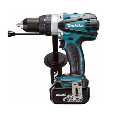 Дрель-шуруповерт ударная аккумуляторная MAKITA DHP 458RFE 2х3Ah