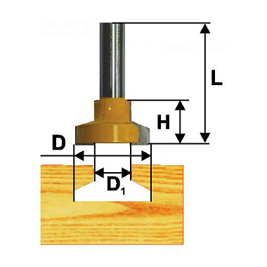 Фреза пазовая конструкционная Т-обр.ф50.8мм хв.12мм ЭНКОР