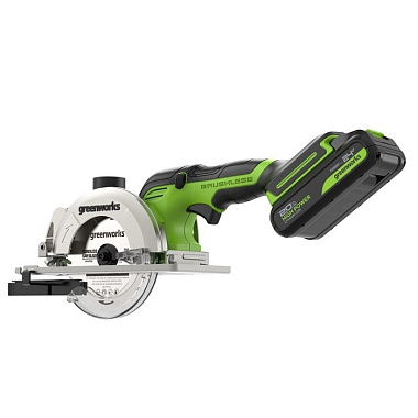 Пила дисковая мини аккумуляторная GREENWORKS G24MCS 1x2Ah 1501207CUA