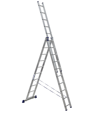Лестница-стремянка 3-секционная алюминиевая 3х10 АЛЮМЕТ H3 5310