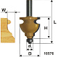 Фреза кромочная фигурная ф44.5х28мм хв.12мм ЭНКОР
