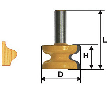 Фреза кромочная фигурная ф41.3х25.4мм хв.12мм ЭНКОР