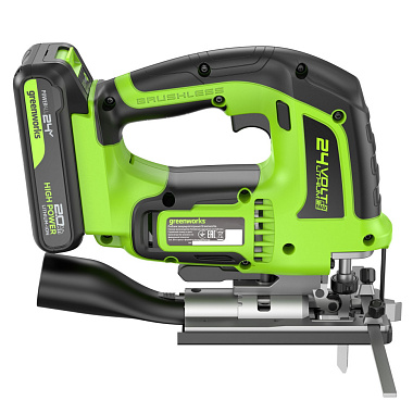 Лобзик аккумуляторный GREENWORKS GD24JS120 1x2Ah 3601407CUA