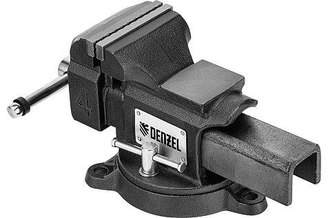 Тиски слесарные 100мм поворотные с наковальней DENZEL BVH-100 18683
