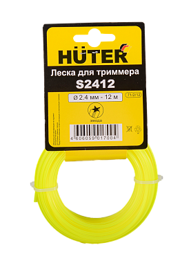 Леска триммерная 2,4мм х 12м звезда HUTER S2412