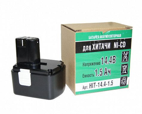Аккумулятор 14,4V 1,5Ah Ni-Cd для Hitachi PIT